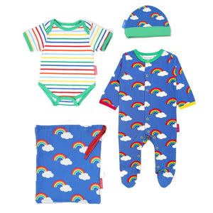 Toby Tiger Baby gift set- rainbow print