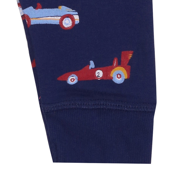 Lilly + Sid Cars hooded playsuit, cuff