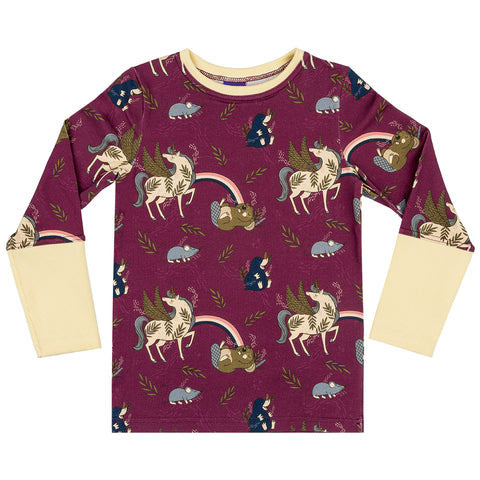 Raspberry Republic long sleeve t-shirt- unicorn crew