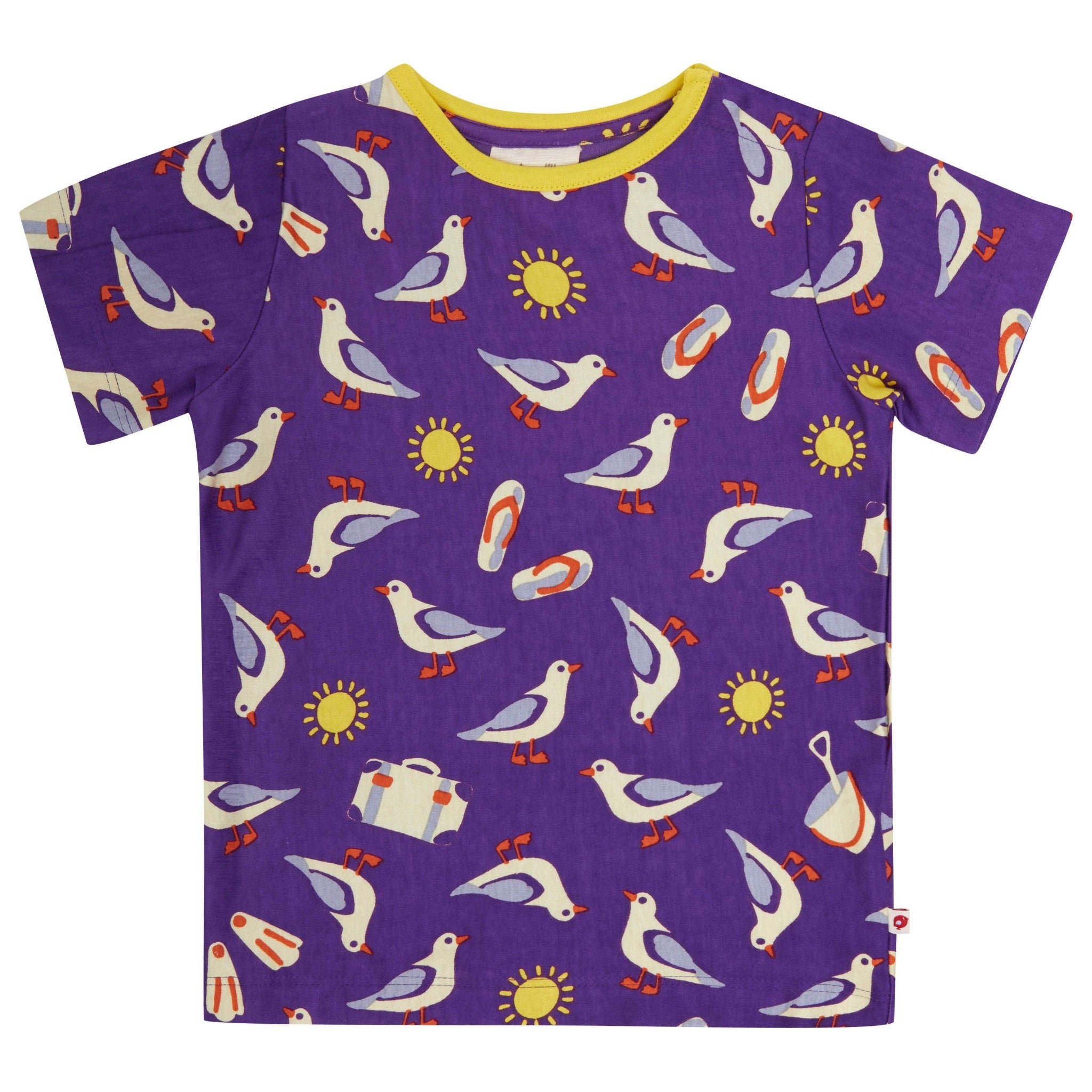 Piccalilly all over print seagulls t-shirt