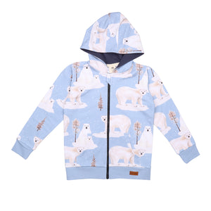 Walkiddy Zip hoodie- polar bear family
