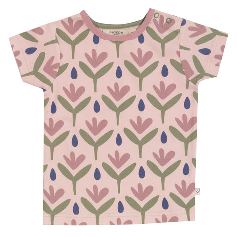 Pigeon Organics Short sleeve t-shirt- pink floral