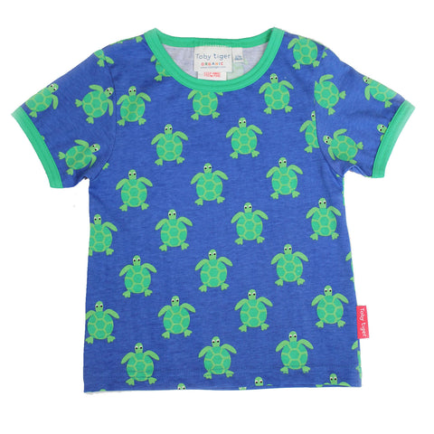 Toby Tiger Turtle print short sleeve t-shirt
