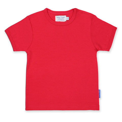 Toby Tiger basic red short sleeve t-shirt
