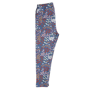 Pigeon Organics leggings- meadow, night blue