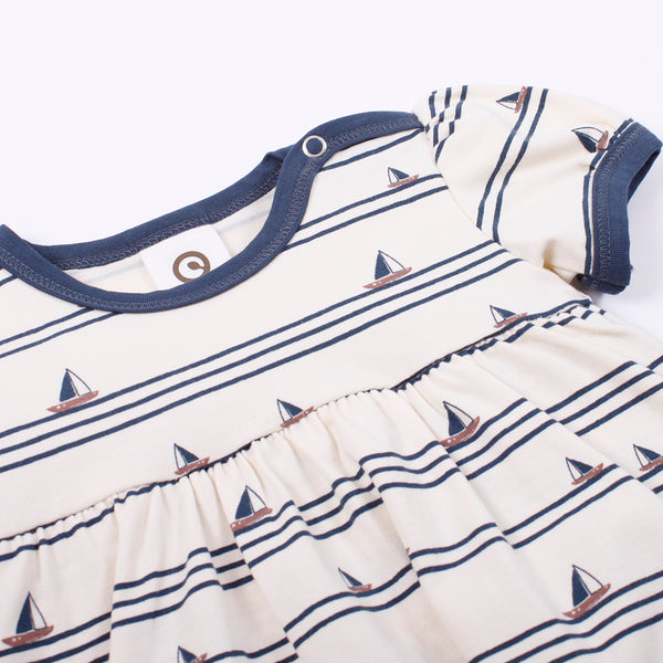 Musli Boat print bodysuit dress, closeup