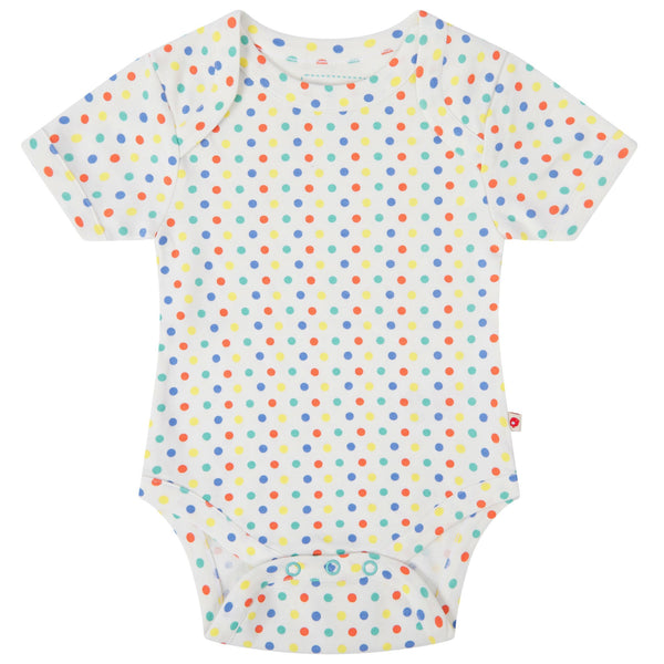 Piccalilly organic 2 pack bodysuits- polka dots