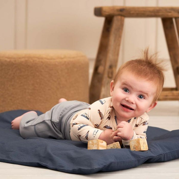 Baby wearing Musli organic Long sleeve bodysuit- car print