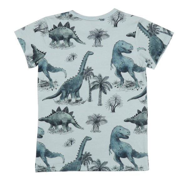 Walkiddy organic Short sleeve shirt- dinosaur land, back