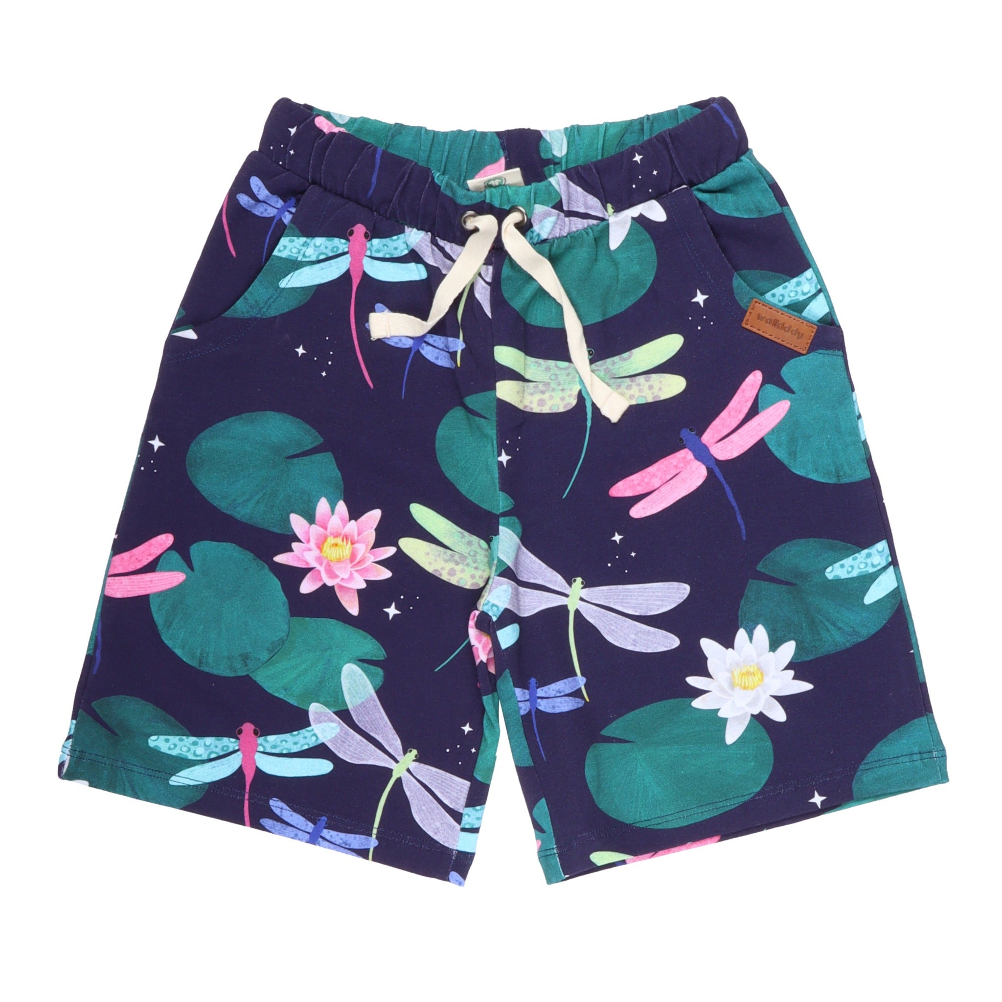 Walkiddy Shorts- colorful dragonflies