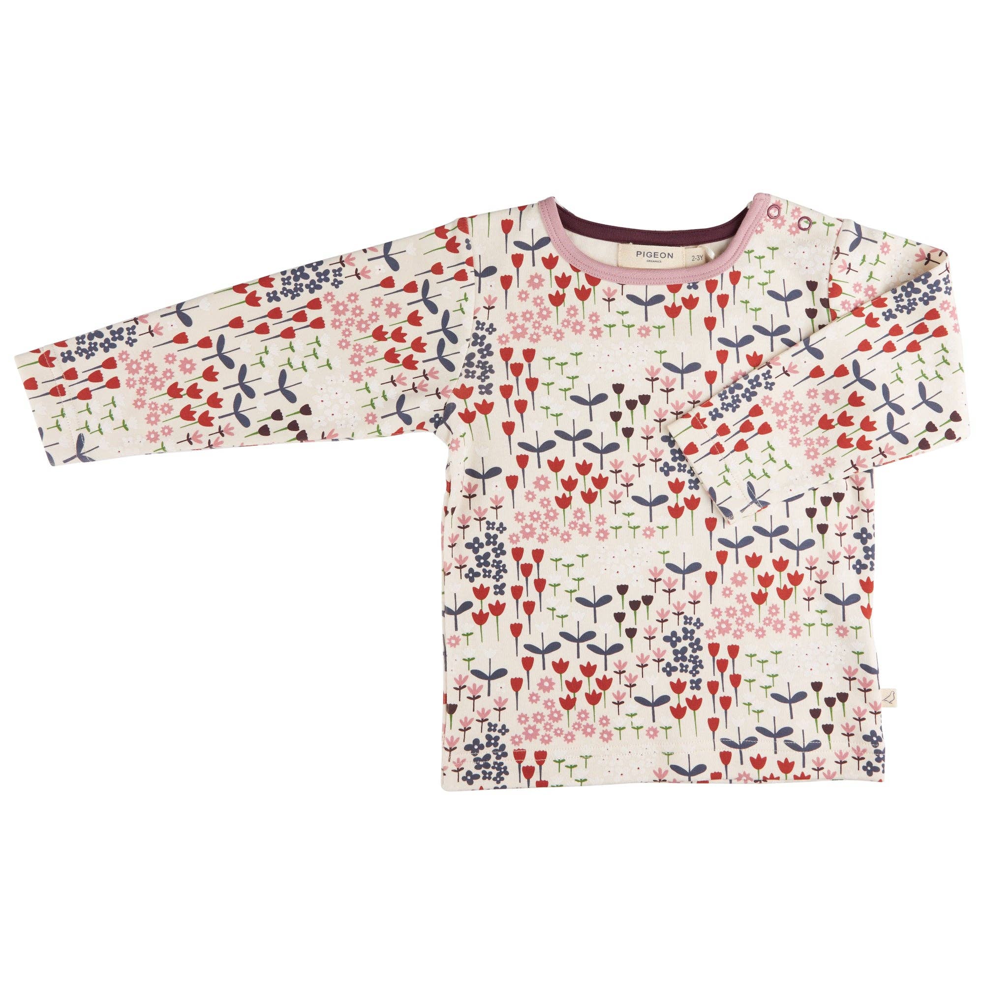 Pigeon Organics Long sleeved t-shirt- meadow, ivory