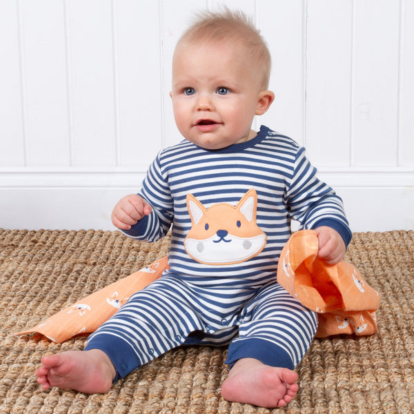 Baby wearing Kite foxy romper