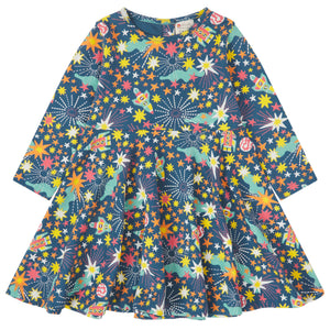 Piccalilly organic Skater dress- galaxy