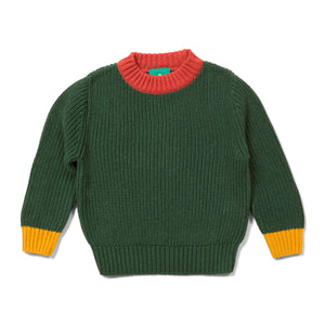 Little Green Radicals organic Olive knit sweater