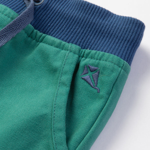 Kite Clothing organic Yacht shorts- green, closeup