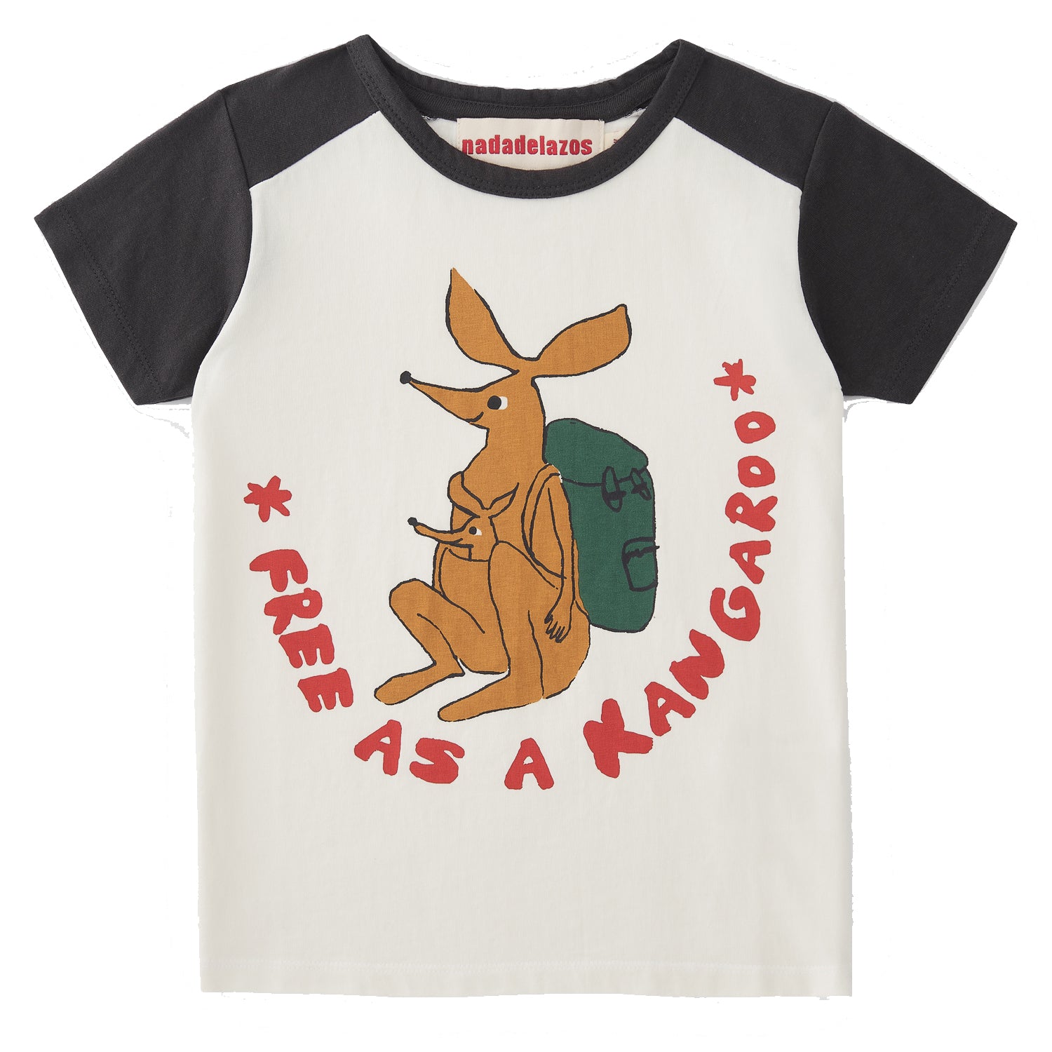 Nadadelazos & a Kangaroo Green Free as The Kid – Crib T-Shirt