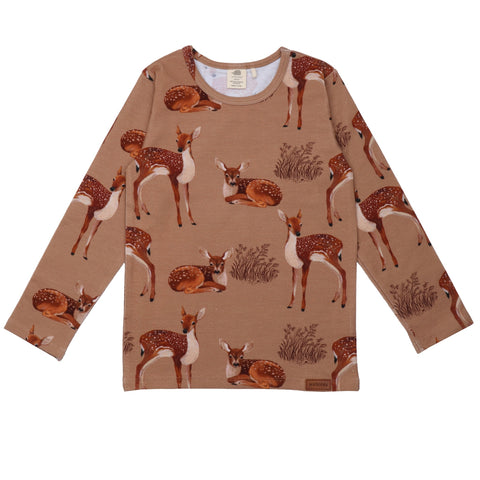 Walkiddy organic Long sleeve shirt- little fawns