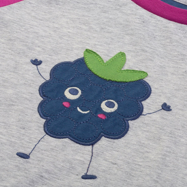 Kite organic Merry berry t-shirt, closeup