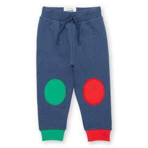 Kite Clothing organic Joggers- red & green knee patch
