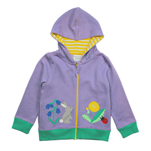 Toby Tiger organic Spring appliqué hoodie