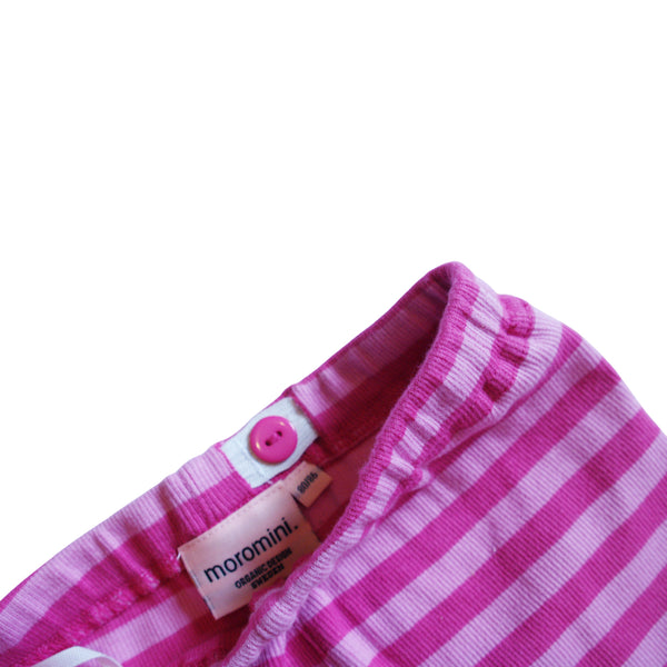 Moromini Pants- pink & purple stripes closeup 