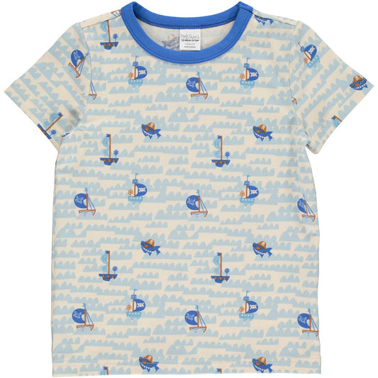 Fred's World organic Short sleeve top- pirate print