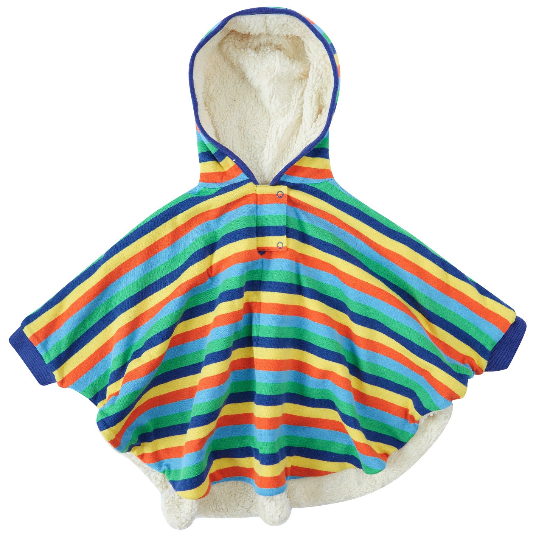 Piccalilly Poncho- rainbow stripe