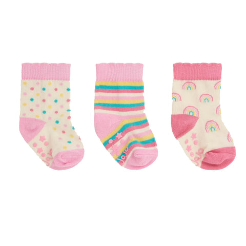 3-pack rainbow socks: Size 6-12M