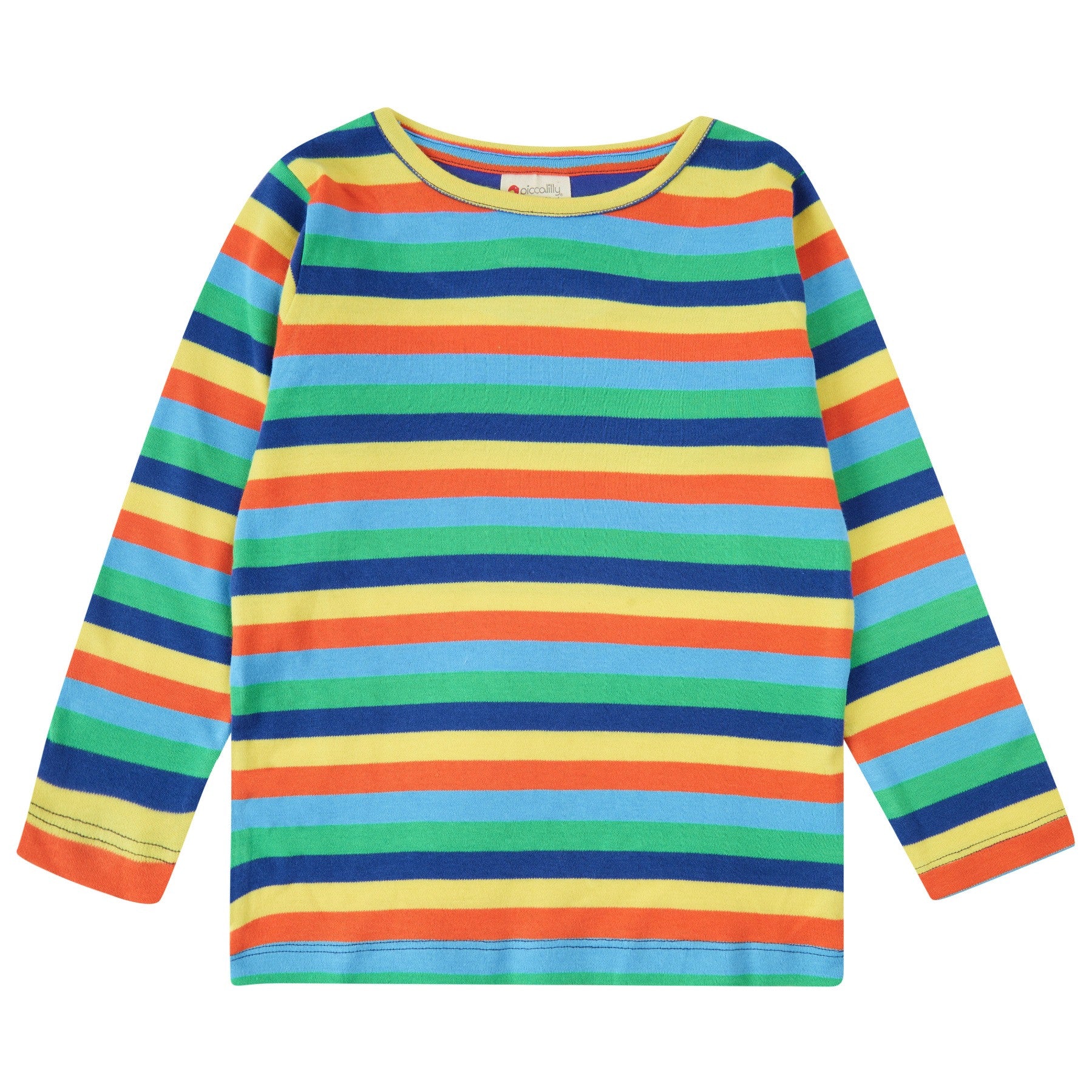 Piccalilly Long sleeve top- rainbow stripe