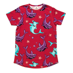 Mullido organic T-shirt- red shark