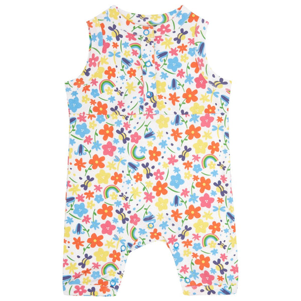 Piccalilly shortie romper- rainbow meadow