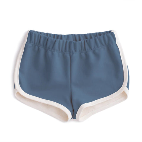 Winter Water Factory organic French terry shorts- lake blue