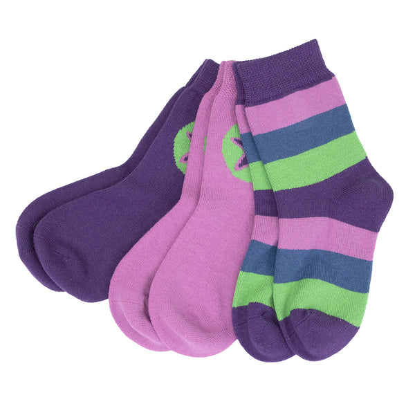 Villervalla organic 3-pack socks- brasilia