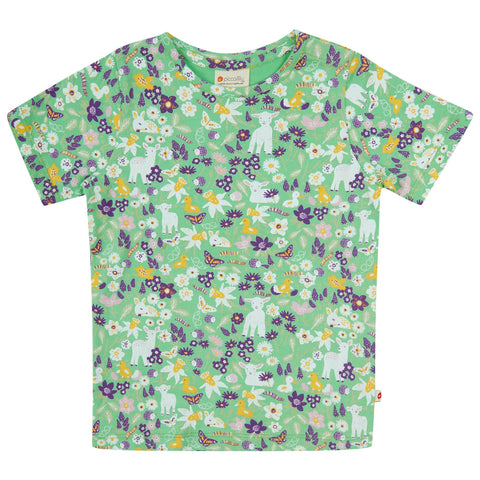 Piccalilly All over print t-shirt- spring meadow