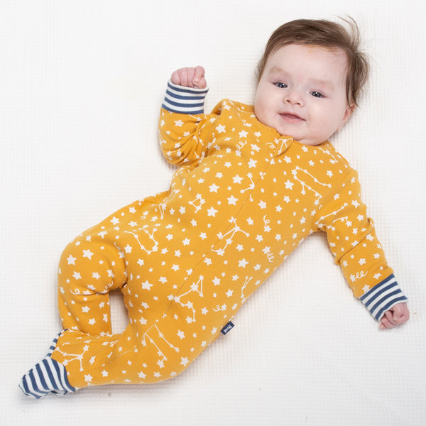 Baby wearing Kite Clothing Stargazer Sleepsuit