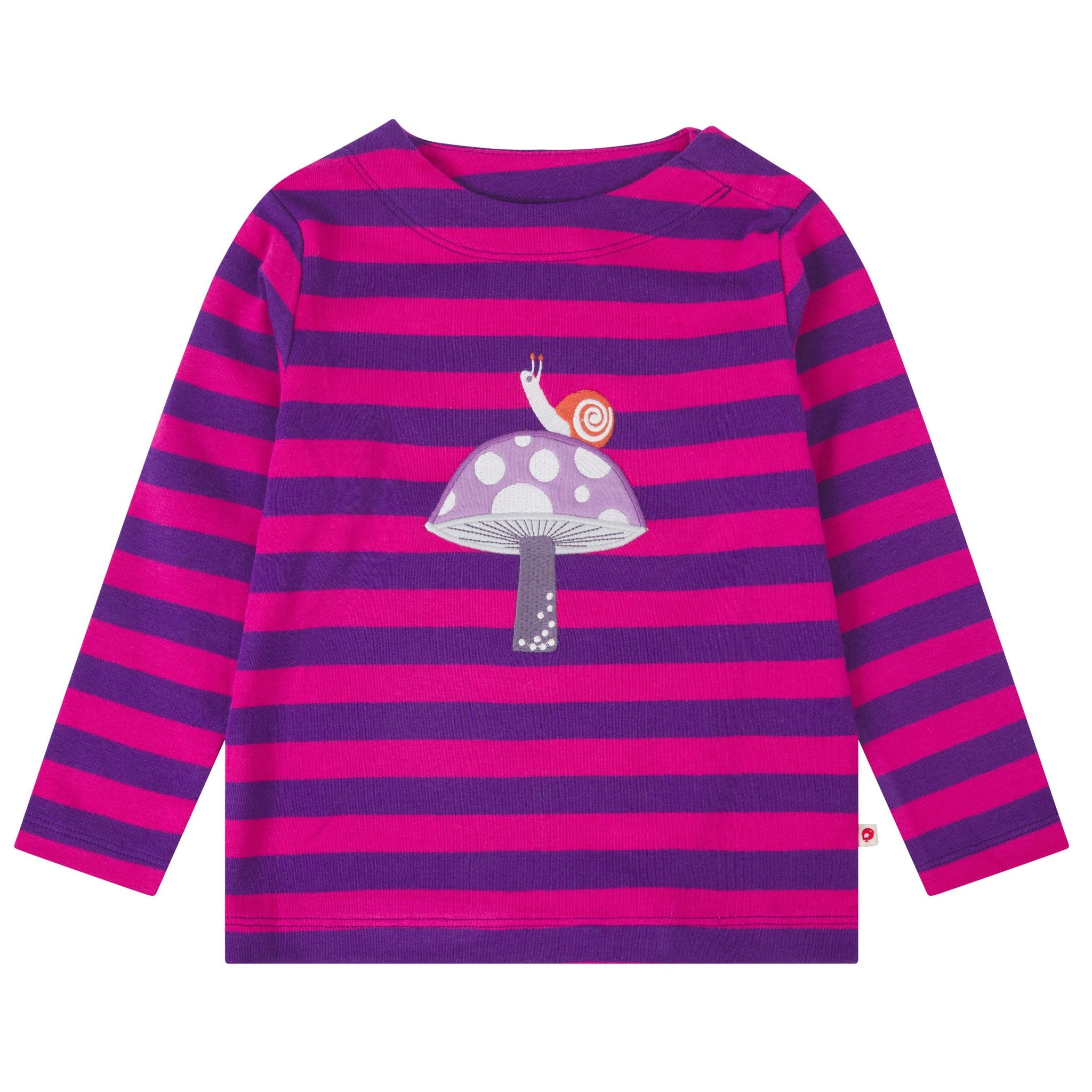 Piccalilly organic Long sleeve top- toadstool