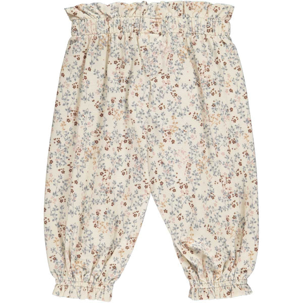 Musli organic Flared pants- tiny floral print, back