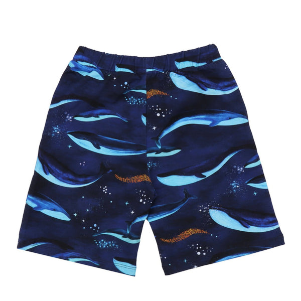 Walkiddy organic Shorts- whale song, back
