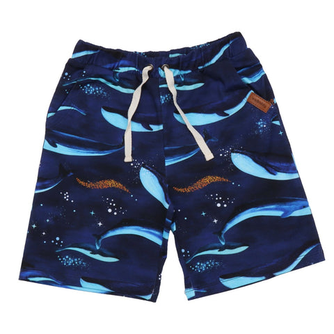 Walkiddy organic Shorts- whale song